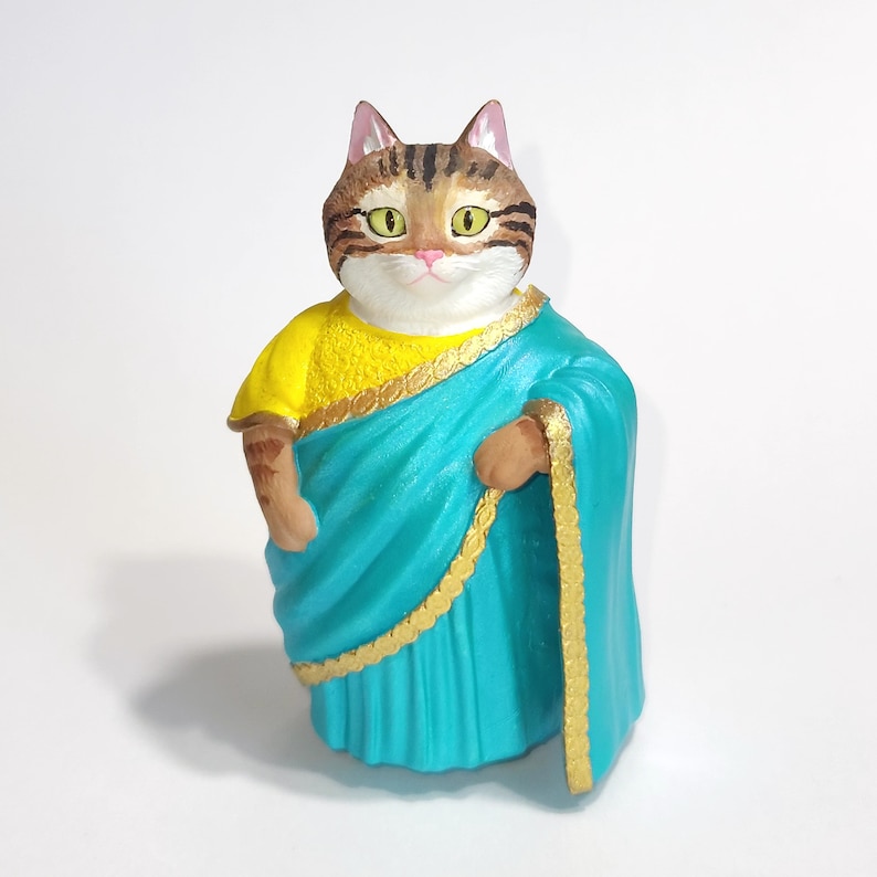 Tubby Tabbys, Saree Dress Fancy Furries Figurines Adorable Animal Friends Figurines and Ornaments image 1