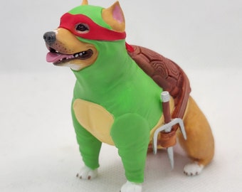 Ninja Turtle Pitbulls - Fancy Furries Figurines - Adorable Animal Collectibles - Figurines and Ornaments