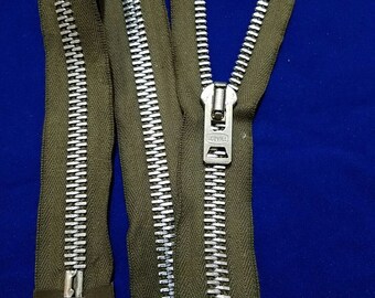 Genuine: Vintage Ca.1965-70's Nos/scovill USA Separating Zipper/10 Metal24.75in Aluminum/olive Cotton/jacket,parka,military M 51/65 Army - Etsy Genuine: Vintage Ca.1965-70's Nos/scovill USA Separating Zipper/10 Metal24.75in Aluminum/olive Cotton/jacket,parka,military M 51/65 Army - Etsy