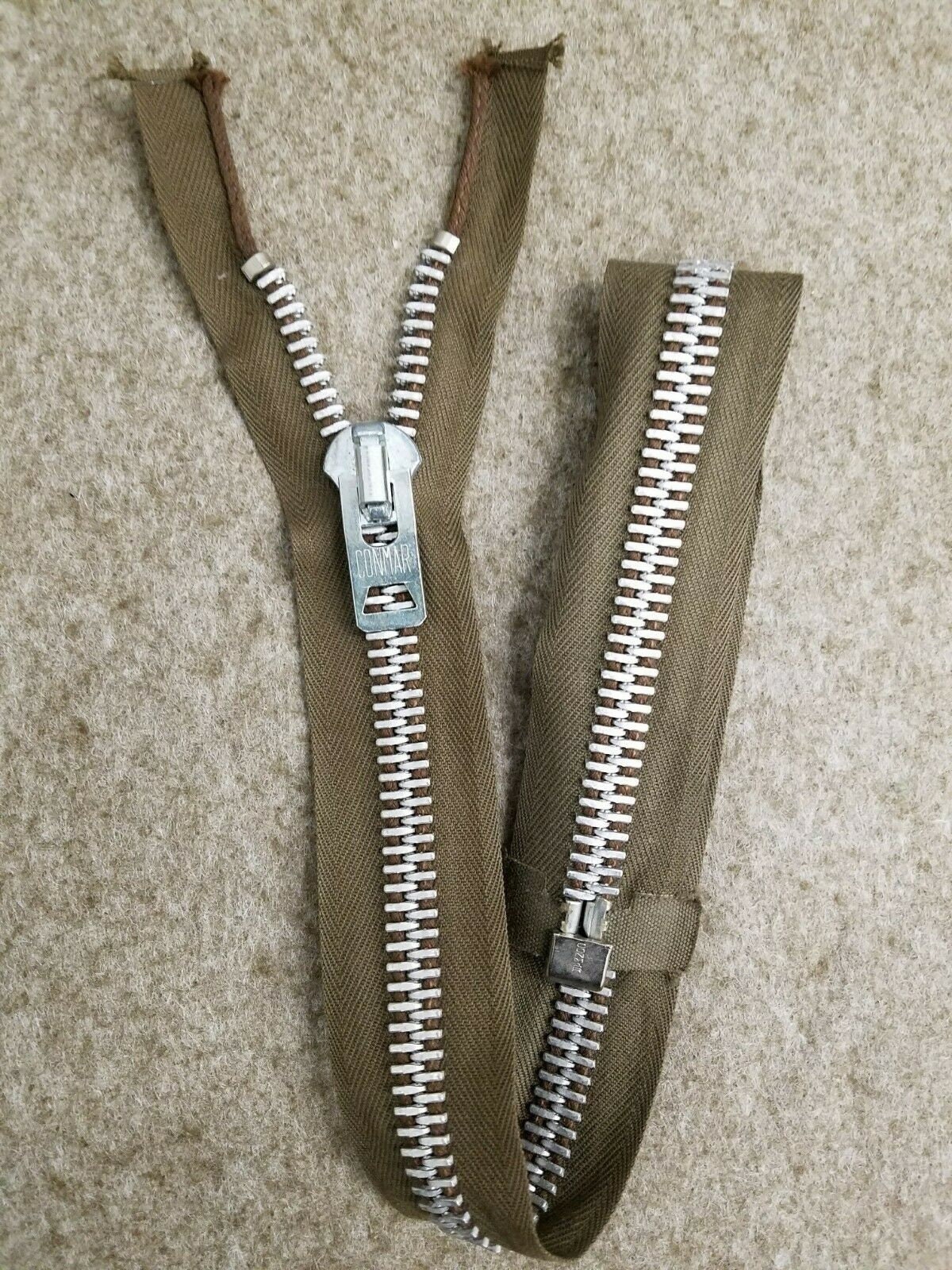 Genuine: Vintage Ca.1954-1965 Nos/conmar USA Separating Zipper/10
