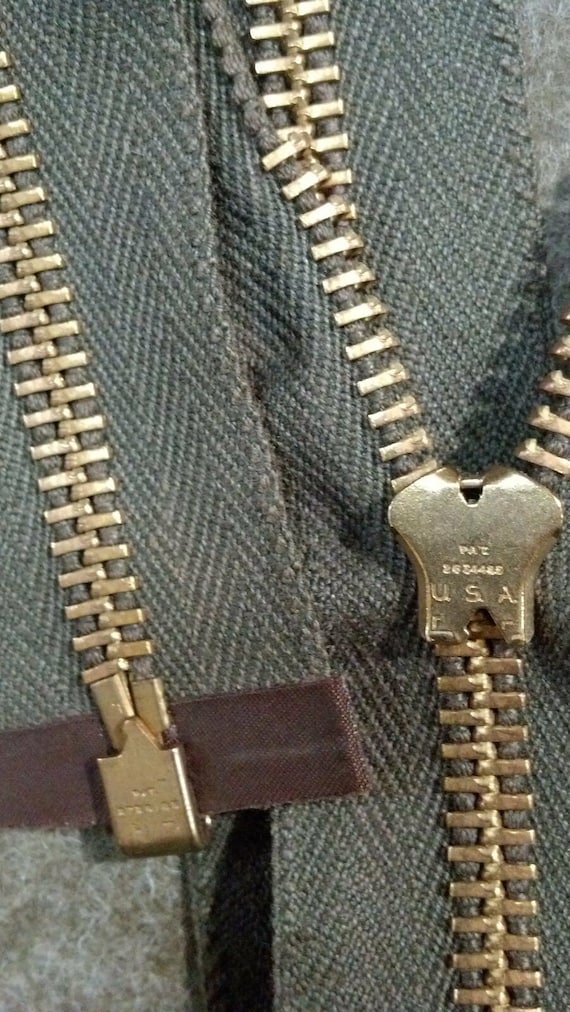 Genuine: Vintage Ca.1950-70's Nos/scovill Gripper Zipper Usa Separating/5 Metal21in Brass/olv Grn Brn H.b.twill Cotton/coat,jacket,vest. - Etsy Norway Genuine: Vintage Ca.1950-70's Nos/scovill Gripper Zipper Usa Separating/5 Metal21in Brass/olv Grn Brn H.b.twill Cotton/coat,jacket,vest. - Etsy Norway