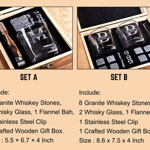 Personalized Whiskey Glass Set with Wooden Box, Groomsmen Gift, Best Man Gift, Groomsman Proposal, Boyfriend Gift, Gifts for Men image 5