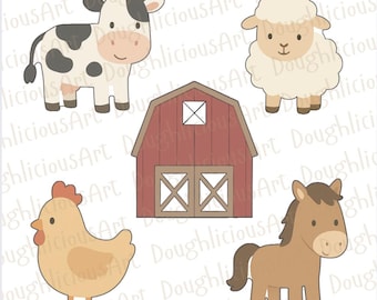 Farm animals cookie cutters