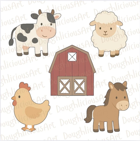 Farm animals cookie cutters