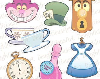 Alice in wonderland cookie cutters