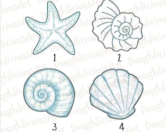Sea shells cookie cutters