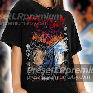 Guts Berserk Anime Manga Shirt, Bootleg Vintage Style Anime Fan Merch Gift, Gildan Tee, Comfort Colors, Youth, Sweatshirt, Baby Onesie