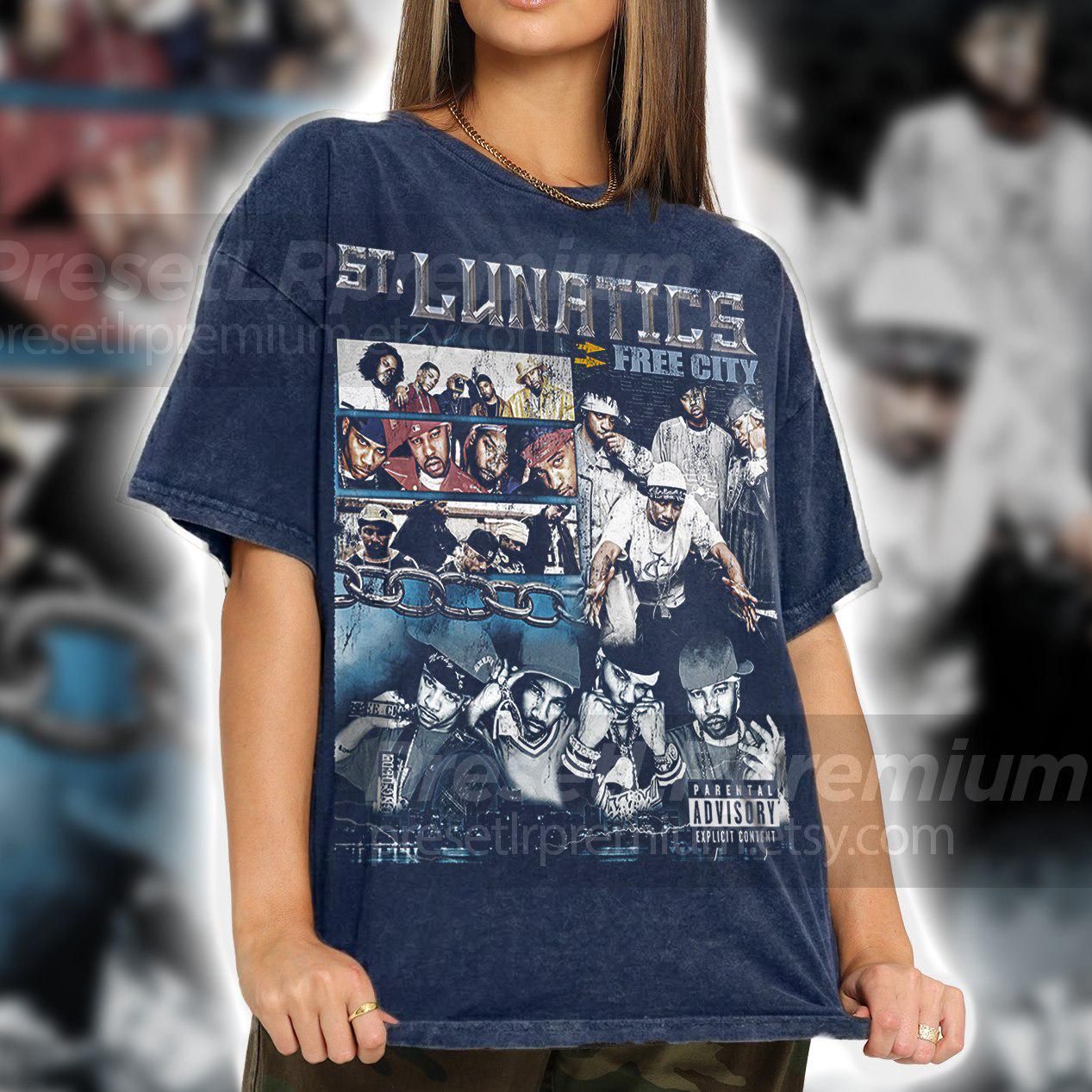 St. Lunatics Vintage Comfort Colors Tee, Hip Hop Shirt, St