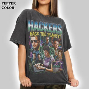Hackers film från 1995, Hack The Planet! Retro film fanskjorta RZ