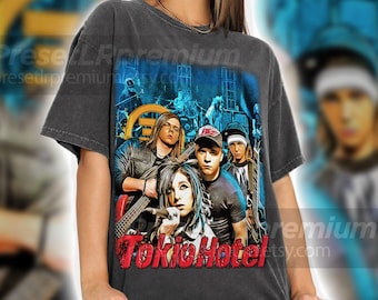 Koszulka zespołu Tokio Hotel German Band, koszulka Tokio Hotel Comfort Colors, bluza Tokio Hotel, koszulka zespołu Pop Punk, gadżety zespołu retro, identyfikator na prezent punkowy