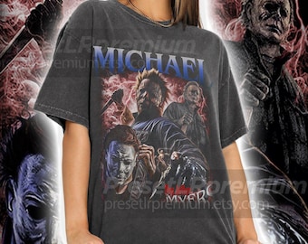 Camiseta de Halloween de Michael Myers, camiseta Comfort Colors de película slasher, camiseta de Halloween, sudadera de Michael Myers, regalo para fans de películas de terror IJN