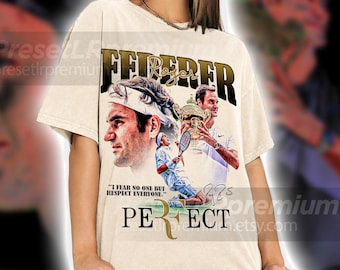 Roger Federer tennis-T-shirt: vintage stijl fan merchandise sweatshirt cadeau 4231 ID: