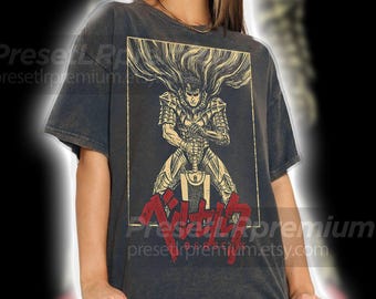 Berserk Comfort Colors Tee, Berserk Anime Shirt, Guts Character Graphic Sweatshirt, Guts Shirt, Vintage Manga Fan Merch Gift ID