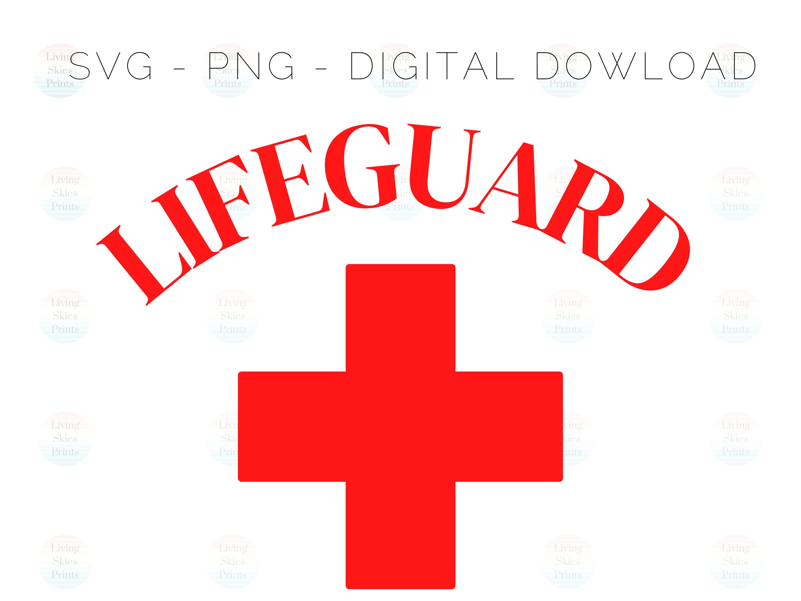 Lifeguard Cross Logo SVG PNG Cut File Vector for Cricut, Clip Art, and