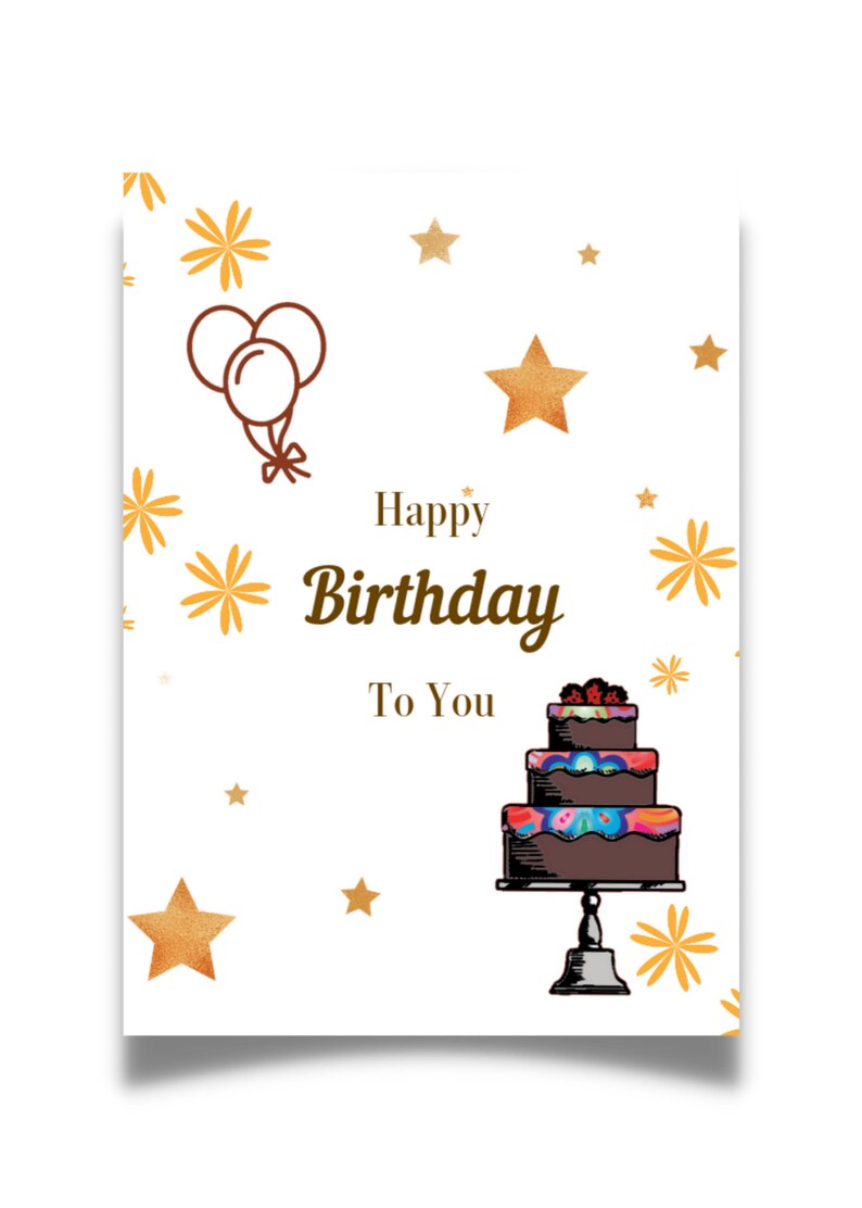Printable Birthday Greeting Card - Etsy