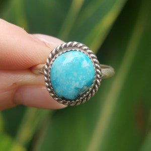 Sonoran Gold Navajo Turquoise Ring Size 8.75