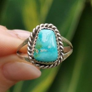 Sonoran Gold Navajo Turquoise Ring Size 8.5