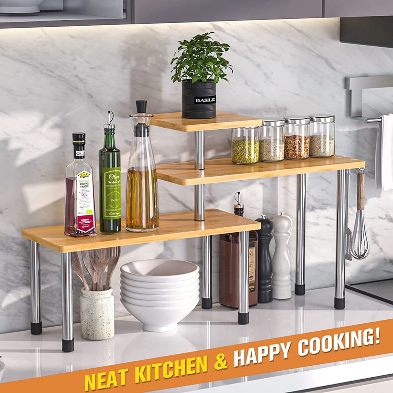 Kitchen Countertop Organizer Corner Shelf Kitchen Etsy