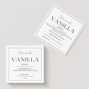 Vanilla Extract Label 4oz- Digital