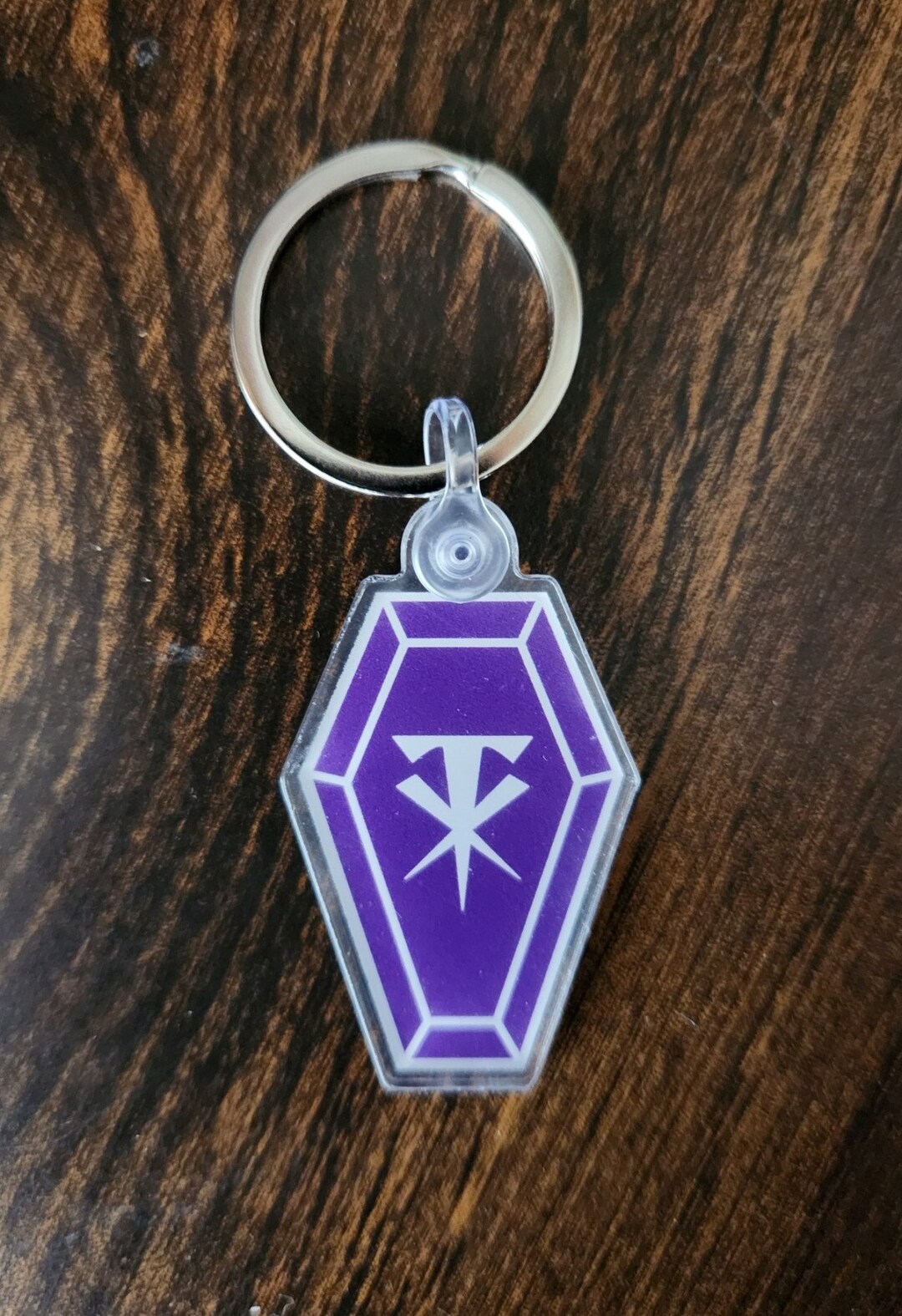 The Undertaker Coffin Vinyl Acrylic Keychain PURPLE - Etsy