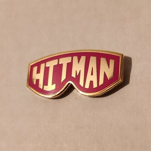 Bret Hitman Hart Sunglasses Hard Enamel Pin