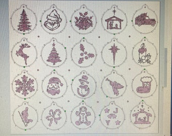 Christmas Tree Decorations, Christmas Ornaments SVG, Ornament svg files, christmas laser cut files, cnc cut files, Digital download