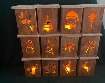 Christmas Lantern Instant download VCarve Pro CNC Router Cut files Set of 12 Made from 1x6 Cedar Pickets CRV dxf SVG ngc files