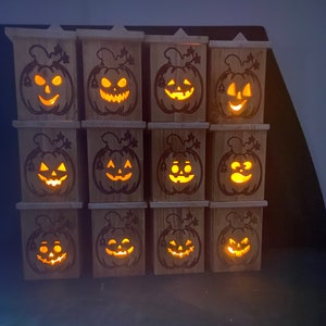Jack O Lantern SVG CRV dxf files Instant download VCarve Pro CNC Router Cut files Set of 12 Made from 1x6 Cedar fence pickets
