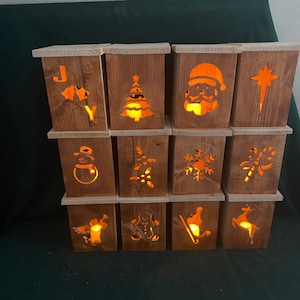 Christmas Lantern Instant download VCarve Pro CNC Router Cut files Set of 12 Made from 1x6 Cedar Pickets CRV dxf SVG ngc files image 1