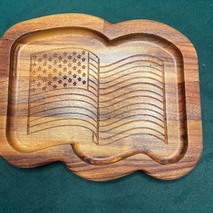 CRV, Svg and DXF file Aspire file Vcarve Pro file Instant Download files American flag tray CNC router cut files Vector files