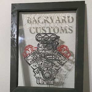 車のエンジン svg、CRV、Dxf 整備工場の壁の銘板 SVG、dxf、CRV マッスルカー モーター svg cnc ルーター ベクトル カッティング ファイル