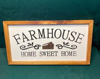 FARMHOUSE stile Home Sweet Home sign Farmhouse style Hanging Sign Kitchen sign Livingroom sign home decor mothers day gift housewarming gift