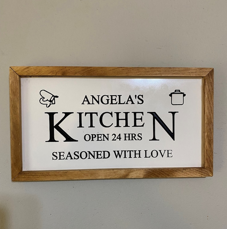 Personalized Kitchen Hanging Sign Rustic Farmhouse Style Custom Gift ...