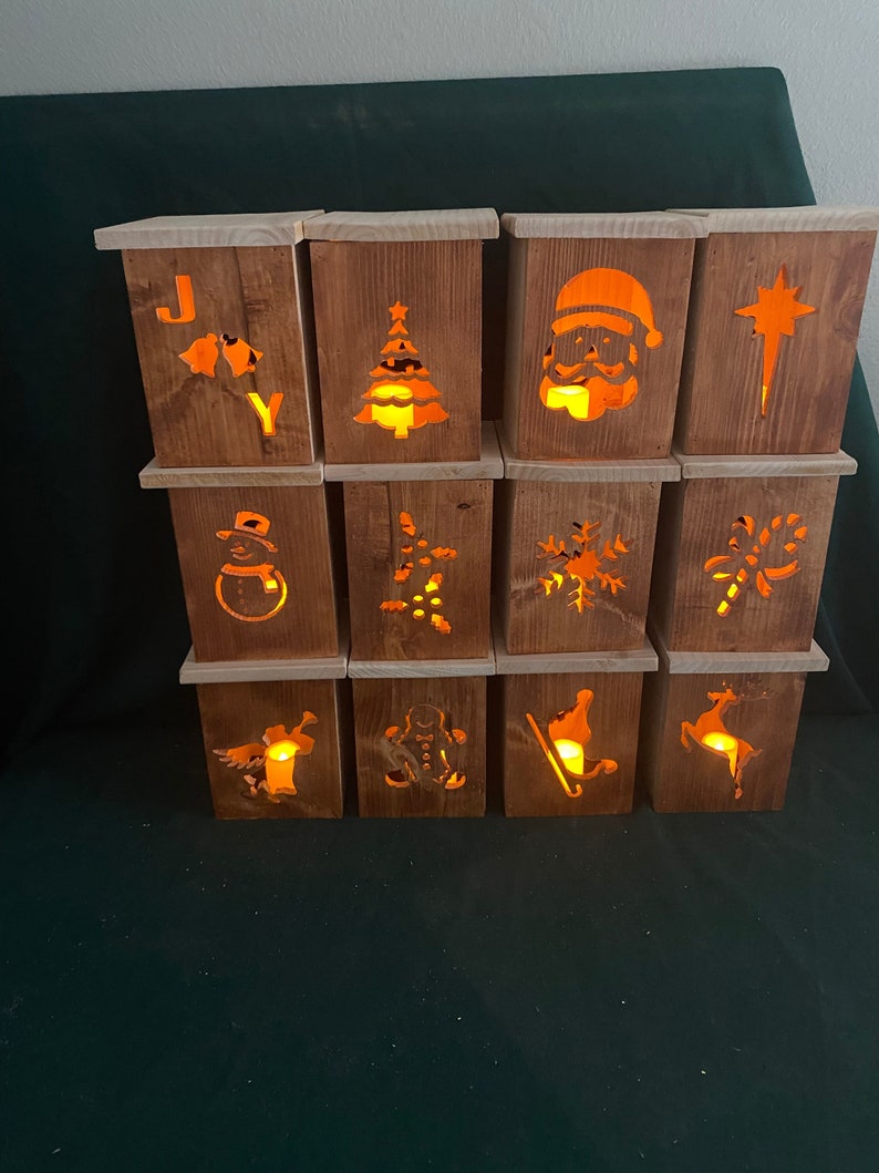 Christmas Lantern Instant download VCarve Pro CNC Router Cut files Set of 12 Made from 1x6 Cedar Pickets CRV dxf SVG ngc files image 1