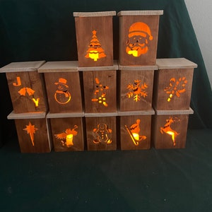 Christmas Lantern Instant download VCarve Pro CNC Router Cut files Set of 12 Made from 1x6 Cedar Pickets CRV dxf SVG ngc files image 10