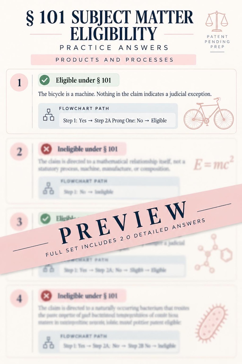 Wedding Flowchart Patent Bar Exam § 101 Study Guide | Subject Matter Eligibility ...