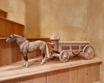 Breyer or Peter Stone Traditional scale Uncovered Wagon or Farm Wagon