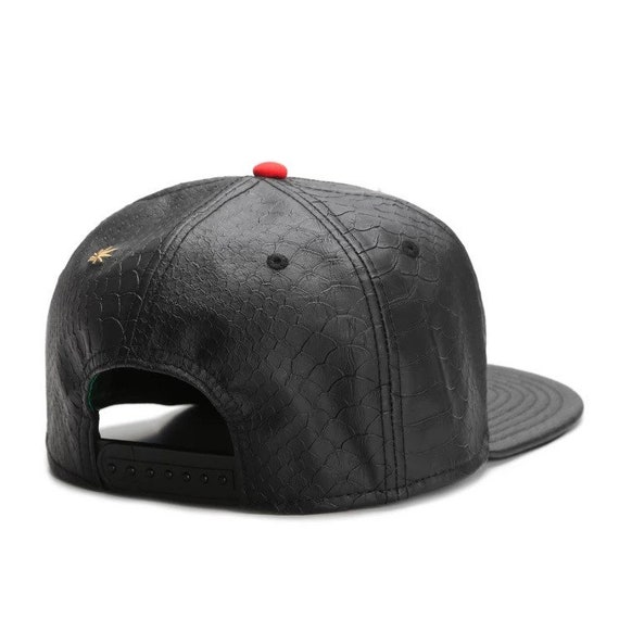 Black Trucker Cap Men Summer Leather Caps Hip Hop Dad Hat Casual