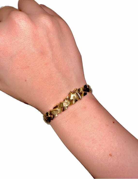 14k gold solid vintage bracelet Gem