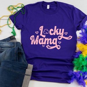 Aangepaste St Patty&#39;s Day Lucky Mama Shirt, Lucky Mama Tee, Christelijk Shirt, St Patrick&#39;s Day Moeder Thema Shirts, Cute St Patrick&#39;s Day Shirt