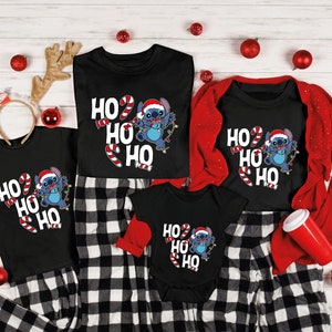 Stitch Ho Ho Ho Christmas Shirt, Retro Christmas Shirts, Matching Group Funny Christmas Shirt, Lilo And Stitch, Christmas Is My Favorite