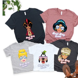 Best Day Ever Character Shirt, Custom Disney Vacay Shirt, Disneyworld Gifts, Best Day Ever Short Sleeve Custom Shirt, Disney Family T Shirt