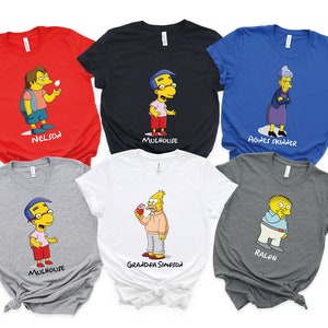 Simpsons Matching Group Custom Shirt, Simpsons Family Shirt, Funny Simpsons Shirt, Disney Shirt, Funny T Shirt, The Simpsons Characters Tee