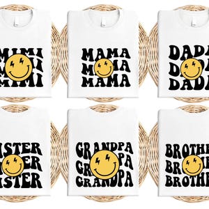 One Happy Dude Birthday Shirts, 1st Birthday, Smiley Face Matching Birthday Outfit, Mommy and Me, One Happy Daddy Mama Family Tees