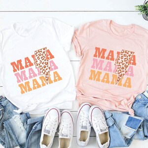 Leopard Mama Shirt, Mothers Day Gift, Mom Shirt, Retro Mama Shirt, Gift For Mom, Mama Shirt, Leopard Mama T-Shirt