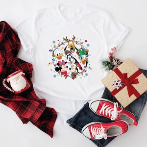 Disney Family Christmas Shirt, Matching Christmas Tees, Personalized Disney Character Christmas Shirt, 2025 Mickey’s Very Merry Shirt