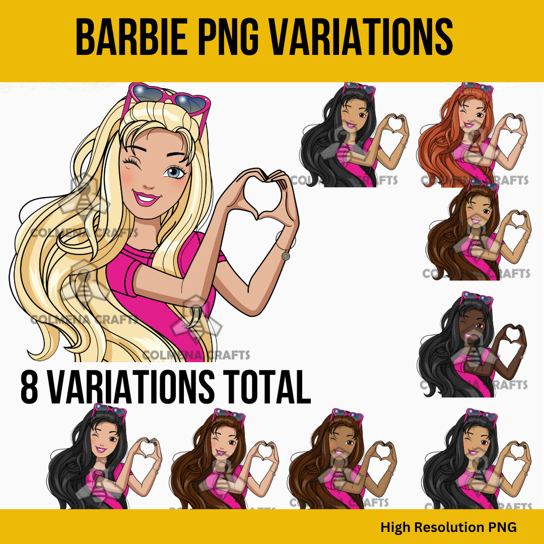 Barbie PNG Variations Brown Barbie Multicultural Barbie - Etsy Australia