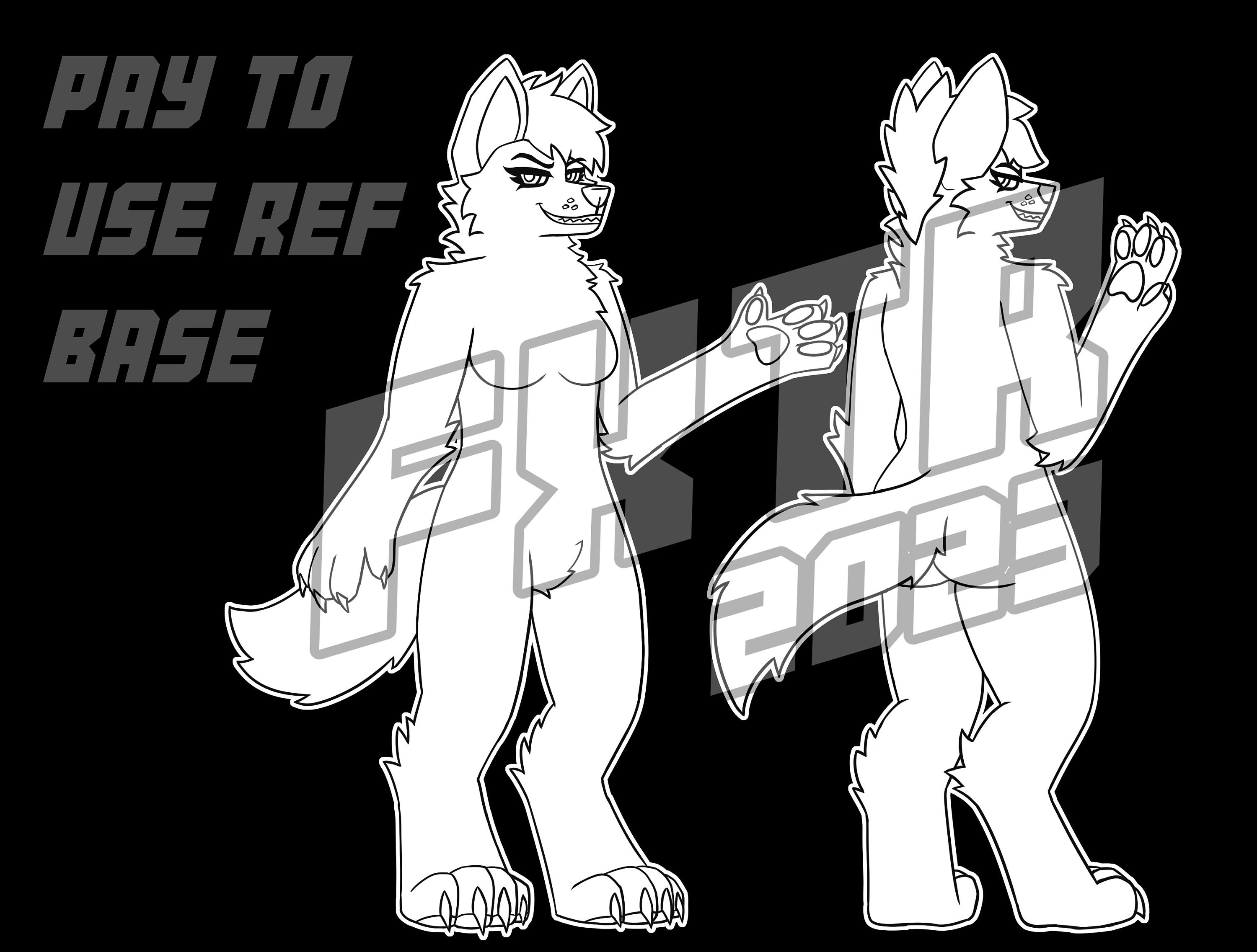 Female Wolf Reference Sheet Base (PNG File) - Etsy