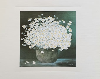 Vintage art print of camomile flowers by Heide Dahl HobbelAmsterdam