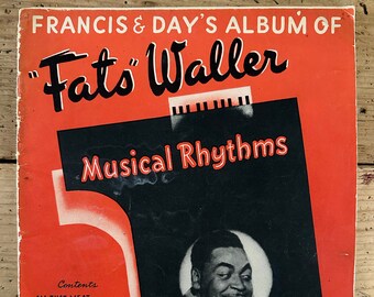 Vintage 1940's Fat's Waller sheet music published by Francis, Day and Hunter in 1943 8 songs